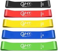G5 HT SPORT Bandas elásticas Fitness [Individual o Juego de 3 o 5] Bandas elásticas de Resistencia para Ejercicios de Fitness, Pilates, Yoga, rehabilitación | Juego de Bandas de Bucle (Kit de 5