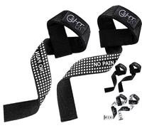 G5 HT SPORT Correas (Acolchadas) Entrenamiento Culturismo Hombre Mujer Correas Levantamiento de Pesas para Levantamiento de Pesas para Levantamiento de Peso Muerto (Negro (Silicona-Grip))