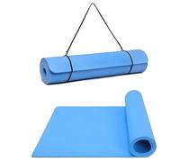 G5 HT SPORT Esterilla para yoga con asa de transporte de EVA | 160 x 50 cm | Grosor 0,8 cm | Alfombra de gimnasia colchoneta fitness (Azul)