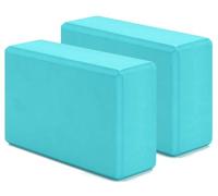 G5 HT SPORT Ladrillos de yoga [individual o en pares] Bloques de yoga de alta densidad y soporte, antideslizantes, hipoalergénicos | 22,5 x 15 cm, grosor 7 cm (par de ladrillos (Azuros))