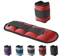 G5 HT SPORT Tobilleras Pesadas Muñequeras Pesadas | Ajustables con Cierre Autoadherente | Para Fitness, Yoga, Rehabilitación, Jogging, Gimnasia, Aeróbic, Gimnasio (2 X 2 KG (ROJO))