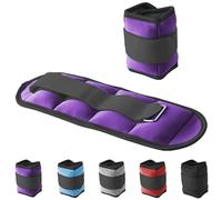 G5 HT SPORT Tobilleras Pesadas Muñequeras Pesadas | Ajustables con Cierre de Velcro | Para Fitness, Yoga, Rehabilitación, Jogging, Gimnasia, Aeróbic, Gimnasio (2 X 0,5 KG (VIOLETA))