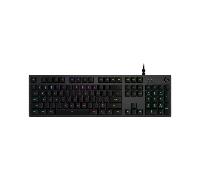 Logitech G512 Teclado Gaming Mecánico, RGB LIGHTSYNC, Teclas retroiluminadas, GX-Táctil marrón, Aleación de Aluminio, Teclas F Personalizables, Paso de USB, Disposición QWERTY PT - Carbón/Negro