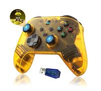 G6 Mando PC Inalámbrico Controlador Bluetooth con Receptor USB,Android Mando Inalámbrico PC,Joystick&Gatillo Electromagnéticos/Programación de macros Botón Atrás,400mAh,5 modos de conexión (Amarillo)