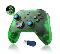 G6 Mando PC Inalámbrico Controlador Bluetooth con Receptor USB,Android Mando Inalámbrico PC,Joystick&Gatillo Electromagnéticos/Programación de macros Botón Atrás,400mAh,5 modos de conexión (Verde)