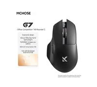 (G7 Black) MCHOSE G7 max Wireless three modes Mouse E-sports Game Computer Bluetooth Office Lightweight Ergonomic Design Right Hand Mouse