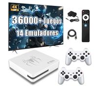 G7 Consola de Juegos Retro 4K, Consola de Juegos Vídeo con 36000+ Juegos y 14 Emuladores, Videojuego Plug and Play para TV, Sistema de Juegos Android 14 y 3D Compatible con WiFi y Bluetooth (64G)