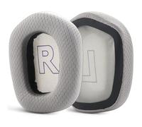 G733 - Almohadillas de repuesto de tela de malla compatibles con auriculares inalámbricos Logitech G733 Lightspeed RGB de espuma viscoelástica de alta densidad, piezas de reparación, color gris