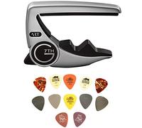G7th Performance 3 ART Capo - 6 cuerdas, plateadas, incluye paquete de púas Dunlop