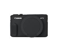 G7X Mark II - Funda protectora de silicona suave ultrafina y ligera para cámara Canon PowerShot G7X Mark II con cubierta de lente (negro)