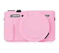 G7X2 Kameratasche, Easy Hood Kamera Hülle für Canon G7 X Mark II Digitalkamera Digitalkamera weiche Silikon Schutzhülle Kameragehäuse Skin Sleeve für Canon G7X II Kamera, Rosarrot