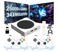 G8 Consola Retro Game Stick 4K 128G,25000+ Juegos 34 Emuladore Consola de Juegos Retro Game Console con Sistema Android,Juegos en 3D,Doble Mando Inalámbrico de 2,4GHz,Plug & Play Consolas Videojuegos