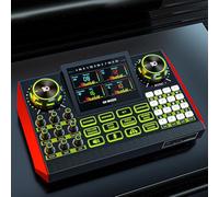 G9 - Mezclador de audio para juegos, tarjeta de sonido en vivo para transmisión, interfaz de audio, mezclador de DJ, tarjeta de sonido/micrófono condensador para kit de creación de contenido de video
