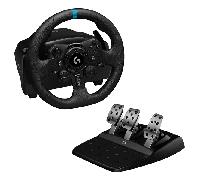 Volante - Logitech G923, Para PS5, PS4, PC, Pedales, Escala 1:1, USB, LED, Trueforce, Negro