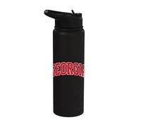 GA Georgia Vintage Red Style Tee Gifts Men Women Boys Girls Stainless Steel Insulated Water Bottle