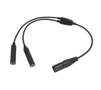 GA Twin Plug para Adaptador de Auriculares XLR, Conector de Auriculares XLR de 5 Pines de Aviación General, Cable Convertidor de Auriculares de Avión Profesional, Plug and