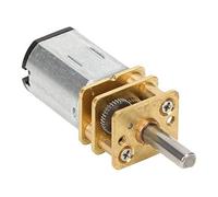 GA12-N20 Motor de Engranaje DC 3V Reductor de Alta Torsión Bajo Ruido 15-1000RPM Caja de Engranajes de Metal Motor Reductivo Mini Motor Eléctrico para Coche Juguete con Polea 15RPM