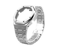 GA2100 Metal Mod Kit Compatible con Casio 2110 GMA-S2100 GM2100 Caja de acero inoxidable y correa reloj Accesorios modificación repuesto(Silver Set,GA-2100)