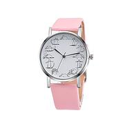 Ga700uc-8a - Reloj analógico de cuarzo de cuero para hombre, rosa, talla única