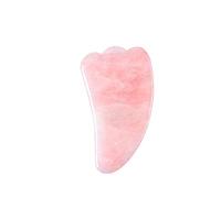 GAA SHA-Massager Natural Stone Cartz Rose Rose Amatista y Jade Facial Gouache Scaper Herramienta antiarrugas para estirar el cuero y el cuello-Cuarzo de rosa 2