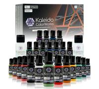 Gaahleri Kaleido Auto 24-Color Set - Pintura acrílica para aerógrafo, coches, Gundam, Mecha, prediluida, brillante, con diluyente y limpiador