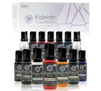 Gaahleri Kaleido Clear Colors 12-Color Set-Water-Based Acrylic Airbrush Paint Kit for Scale Models, Gundam, Gunpla,Mecha,Cars&Miniatures-Pre-Thinned, High Gloss, Fast-Drying, with Thinner&Cleaner
