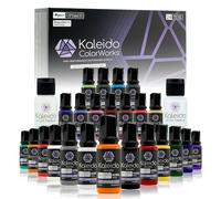 Gaahleri Kaleido Primary 24-Color Set - Pintura acrílica para aerógrafo, prediluida, brillante, con diluyente y limpiador