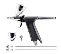 Gaahleri Kit de aerógrafo, Pistola de aerógrafo, Juego de alimentación por Gravedad de Doble acción, Agujas de 0,38 y 0,5 mm, Taza de líquido de 1/2 y 1/4 onzas, Cepillo de Aire Multiusos, Modelo de