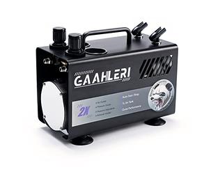 Gaahleri Kit de pintura de aerógrafo con tanque de aire compresor, sistema de salida de aire dual de 1 litro, guía de cepillo de aire avanzada, decoración manual de pasteles, pintura de tatuajes de