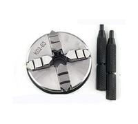 GAAHRQQQ Torno de torneado de micro metal, mandíbulas de 3/4 mandíbulas de acero para torno de madera de 50 mm, 63 mm, mandril manual, autocentrado, herramientas de torno de madera de metal (color