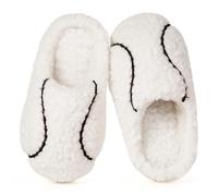 Gaatpot Pantofole da Casa Inverno per Bambine e Ragazze Ciabatte Calde Bambini Pantofola con Pelo Interno Comode e Morbide Baseball_Blanco 26/27(180)