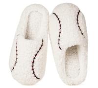 Gaatpot Zapatillas de Estar Invierno Mujer Hombre Pantuflas Peluche Cálido Comodidad Interior Slippers Forma de pelota creativa,Béisbol Blanco,40/41(270)