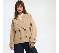 Gabardina corta oversize, Signature MARCELLIN. Talla XL. Color beige