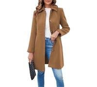Gabardina De Mujer Prenda De Abrigo De Invierno Cuello Peter Pan Abrigo Hasta La Mitad Del Muslo Chaquetas Gabardina De Invierno De Una Sola Botonadura para Mujer Abrigo De Lana Totalmente Forrado E
