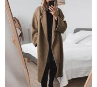 Gabardina de poliéster para mujer, tallas S-3XL disponibles (marrón S) | Manga larga, ajuste microelástico, para un uso diario versátil, disponible en varios colores, moda para mujer