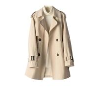 Gabardina De Primavera Y Otoño Para Mujer Gabardina De Longitud Media Con Doble Botonadura Para Mujer Beige XXL