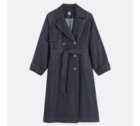 Gabardina larga, Signature EMILE. Talla XXL. Color Azul Natural