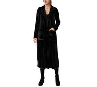 Gabardina Mujer Clásica Botonadura Cortavientos Primavera Chaqueta Antiviento Elegante anorak largo de terciopelo con capucha abrigo exterior para temporada otoño invierno prenda versátil ocasiones