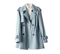 Gabardina Mujer Larga Abrigo Trench Chaqueta Cortavientos Gabardinas de Mujer Primavera Trenchcoat Trench Coat Women Talla Grande Abrigo Gabardina Oversize Cazadora Cortavientos Mujeres Largo Azul 4XL
