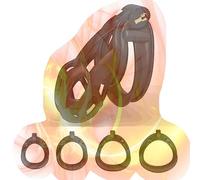 Gabbia da allenamento comoda da uomo migliorata con 4 anelli, biancheria intima speciale per adulti da uomo -ITHA16 (Nero, Piccolo)