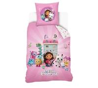 GABBY CHAT - Casa de couette Gabby et la Maison Magique 140 x 200 cm - 100% algodón - Rosa