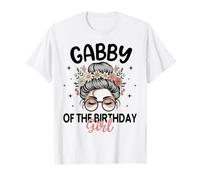 Gabby of The Birthday Girl Messy Bun - Gafas de Sol Florales Camiseta
