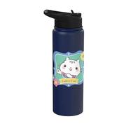 Gabby’s Dollhouse Cakey Cat Floral Portrait Stainless Steel Insulated Water Bottle
