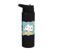 Gabby’s Dollhouse Cakey Cat Floral Portrait Stainless Steel Insulated Water Bottle