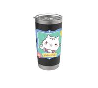 Gabby’s Dollhouse Cakey Cat Floral Portrait Vaso térmico de acero inoxidable de doble pared