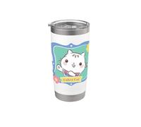 Gabby’s Dollhouse Cakey Cat Floral Portrait Vaso térmico de acero inoxidable de doble pared