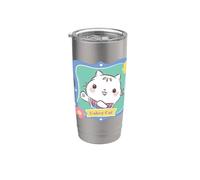 Gabby’s Dollhouse Cakey Cat Floral Portrait Vaso térmico de acero inoxidable de doble pared