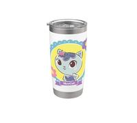 Gabby’s Dollhouse MerCat Floral Portrait Vaso térmico de acero inoxidable de doble pared