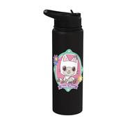 Gabby’s Dollhouse Pandy Paws Floral Portrait Stainless Steel Insulated Water Bottle