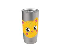 Gabby’s Dollhouse Pillow Cat Smile Vaso térmico de acero inoxidable de doble pared